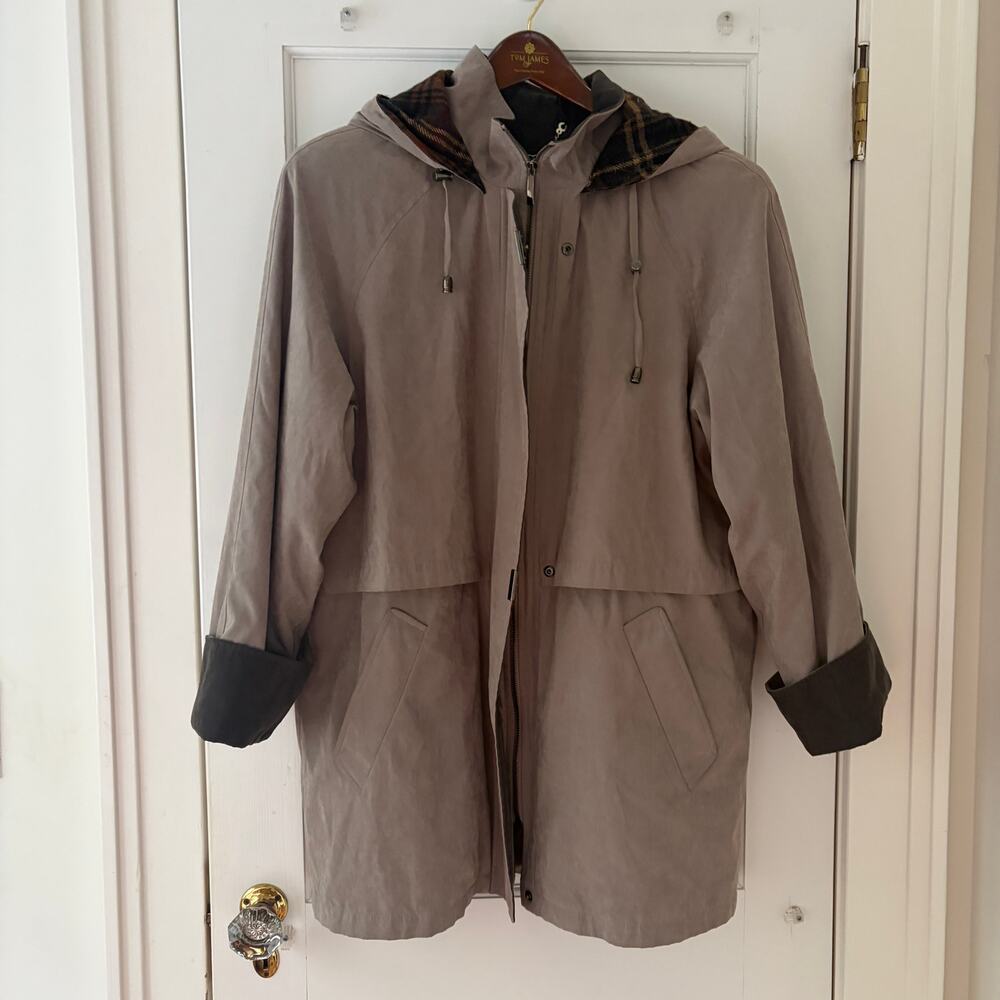 Liz Claiborne hooded utility anorak rain jacket Size L - Picture 2 of 12